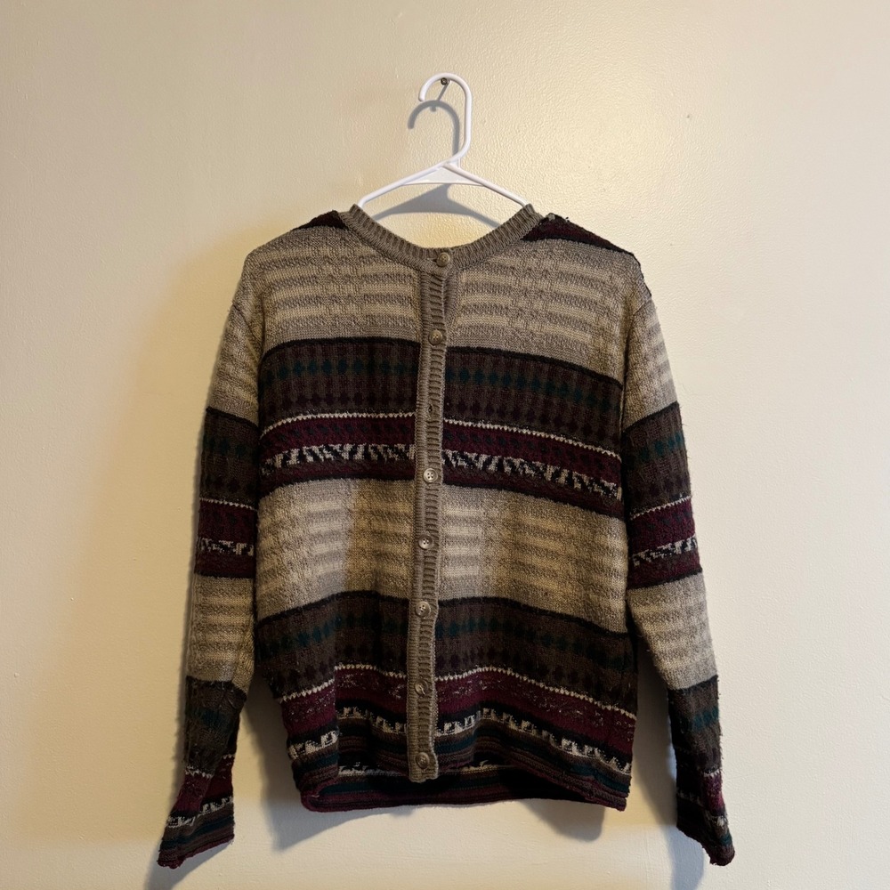 Vintage Fisherman Sweater Women's M Retro Cabincore Granola